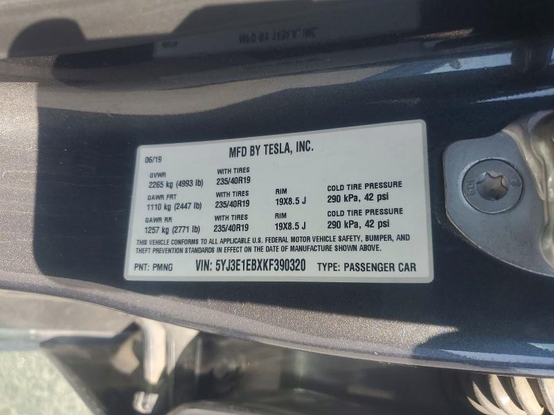 Продажа на аукционе авто 2019 Tesla Model 3, vin: 5YJ3E1EBXKF390320, номер лота: 51618666
