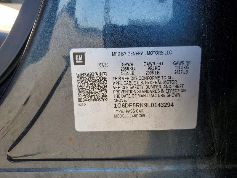 Aukcja sprzedaży 2020 Cadillac Ct4, vin: 1G6DF5RK9L0143294, numer aukcji: 49400236
