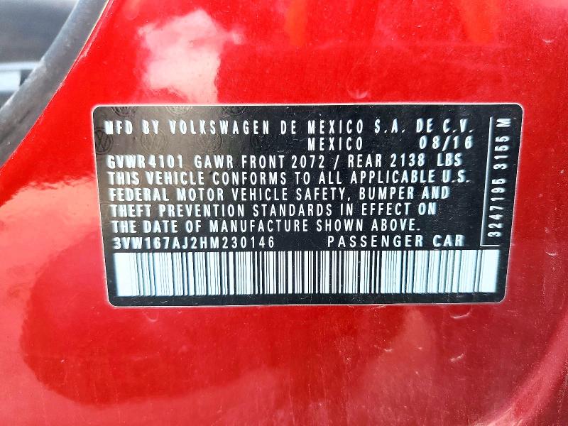 Продаж на аукціоні авто 2017 Volkswagen Jetta, vin: 3VW167AJ2HM230146, номер лоту: 49152736