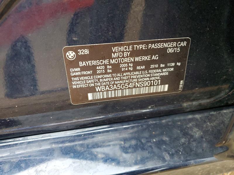 Продаж на аукціоні авто 2015 Bmw 328, vin: WBA3A5G54FNS90101, номер лоту: 51772226