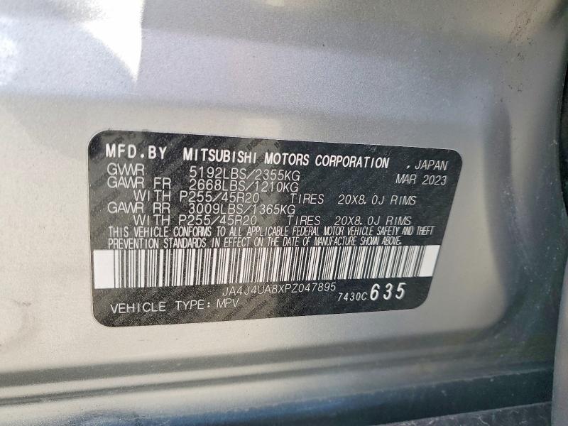 Продаж на аукціоні авто 2023 Mitsubishi Outlander, vin: JA4J4UA8XPZ047895, номер лоту: 48515086