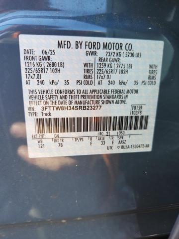2025 Ford Maverick მანქანა იყიდება აუქციონზე, vin: 3FTTW8H34SRB23277, აუქციონის ნომერი: 49483896