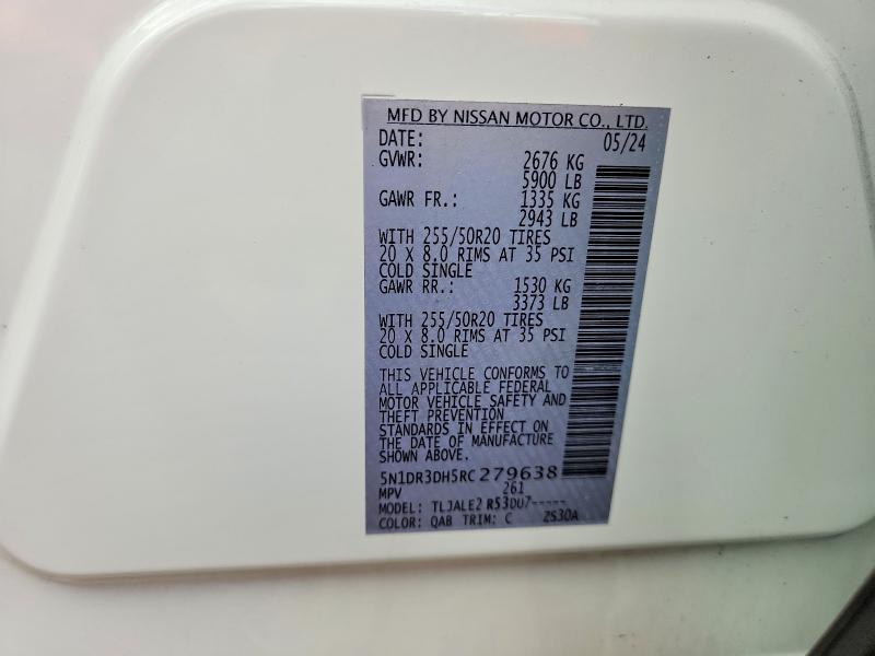Продажа на аукционе авто 2024 Nissan Pathfinder, vin: 5N1DR3DH5RC279638, номер лота: 49511716