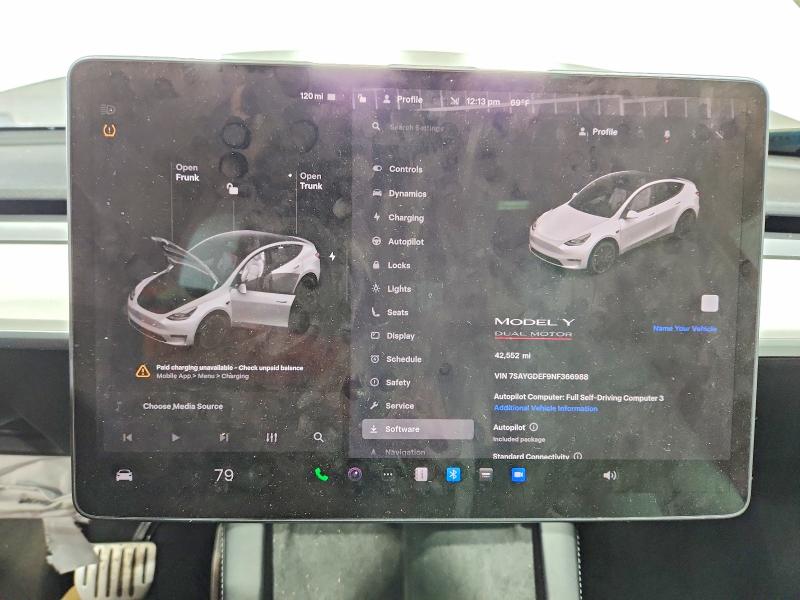 2022 Tesla Model Y მანქანა იყიდება აუქციონზე, vin: 7SAYGDEF9NF366988, აუქციონის ნომერი: 50921466