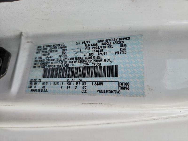 48321556 :رقم المزاد ، 1FTRE14W5XHB41168 vin ، 1999 Ford E150 مزاد بيع