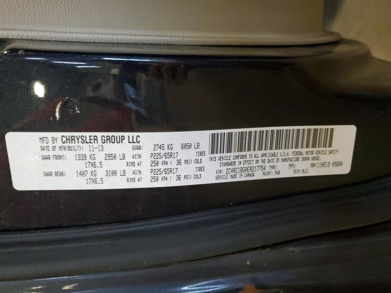 50238606 :رقم المزاد ، 2C4RC1BG0ER217754 vin ، 2014 Chrysler Town & Country مزاد بيع