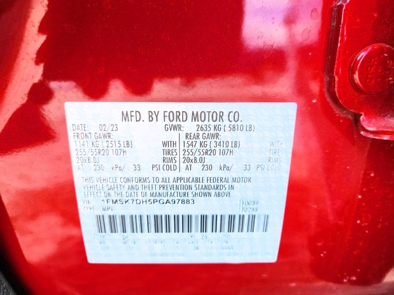 Продаж на аукціоні авто 2023 Ford Explorer, vin: 1FMSK7DH5PGA97883, номер лоту: 50807206