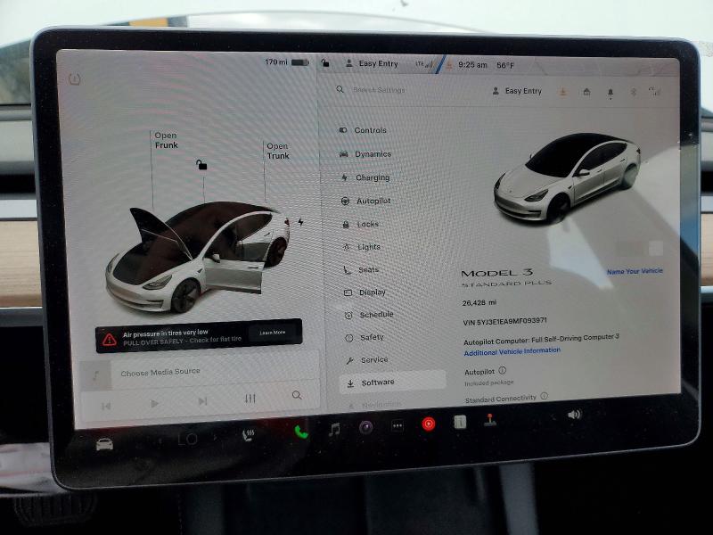 2021 Tesla Model 3 მანქანა იყიდება აუქციონზე, vin: 5YJ3E1EA9MF093971, აუქციონის ნომერი: 50264676