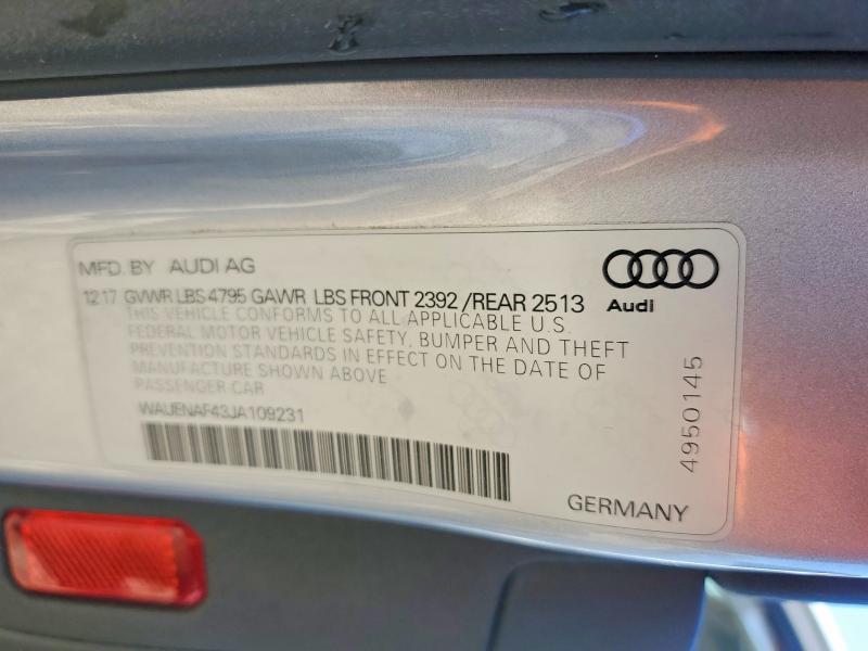 Aukcja sprzedaży 2018 Audi A4, vin: WAUENAF43JA109231, numer aukcji: 48827996