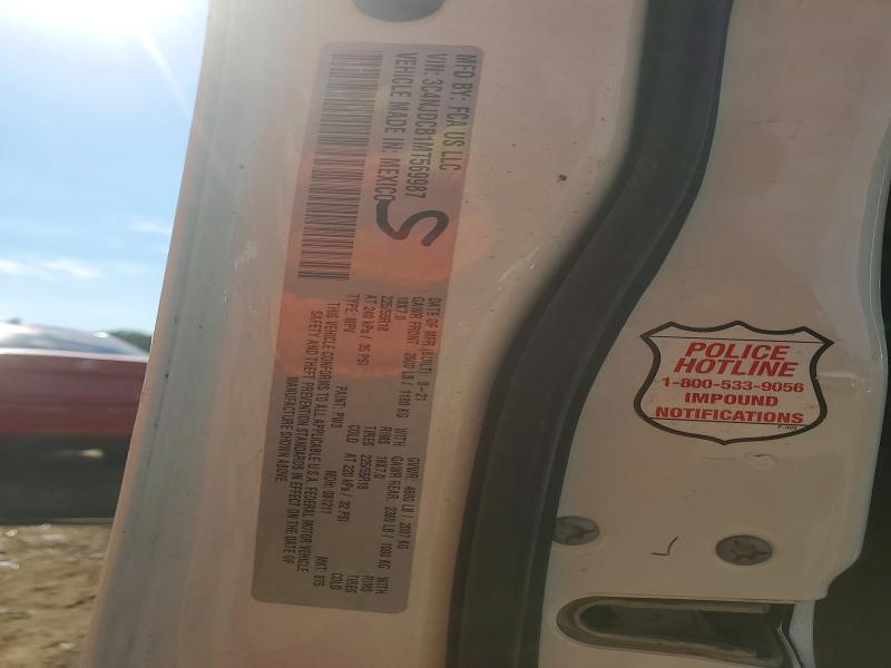 2021 Jeep Compass მანქანა იყიდება აუქციონზე, vin: 3C4NJDCB1MT569987, აუქციონის ნომერი: 48853016