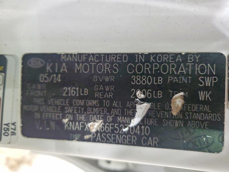 Продажа на аукционе авто 2015 Kia Forte, vin: KNAFX4A66F5270410, номер лота: 48204256