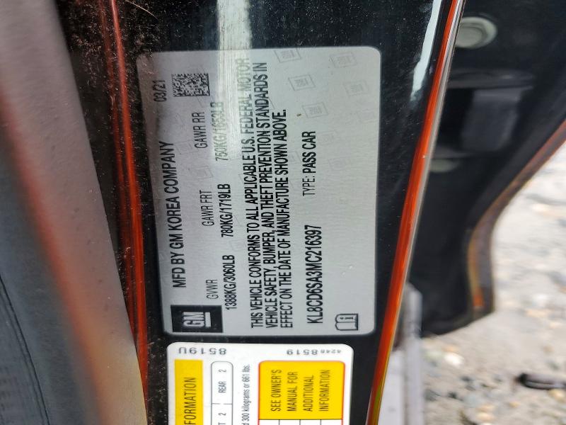 Продажа на аукционе авто 2021 Chevrolet Spark, vin: KL8CD6SA3MC216397, номер лота: 50194806