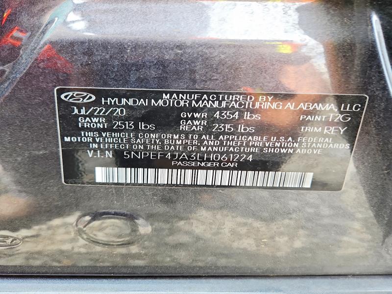 Продаж на аукціоні авто 2020 Hyundai Sonata, vin: 5NPEF4JA3LH061224, номер лоту: 51185516