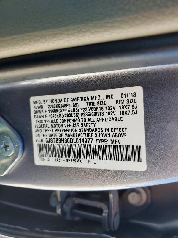 Продаж на аукціоні авто 2013 Acura Rdx, vin: 5J8TB3H30DL014977, номер лоту: 49897436