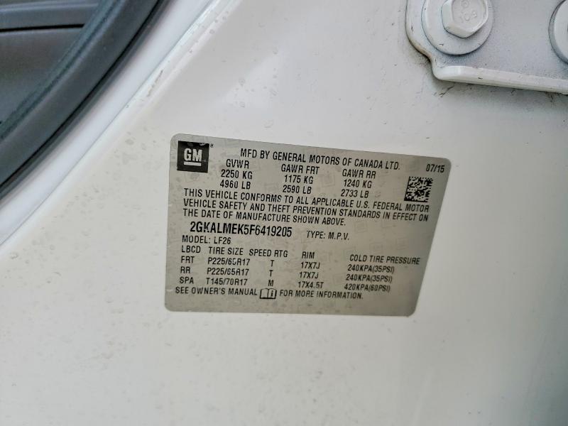 Продаж на аукціоні авто 2015 Gmc Terrain, vin: 2GKALMEK5F6419205, номер лоту: 51888576