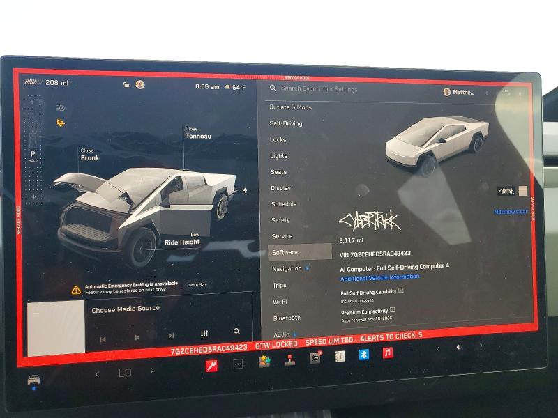 50254976 :رقم المزاد ، 7G2CEHED5RA049423 vin ، 2024 Tesla Cybertruck مزاد بيع