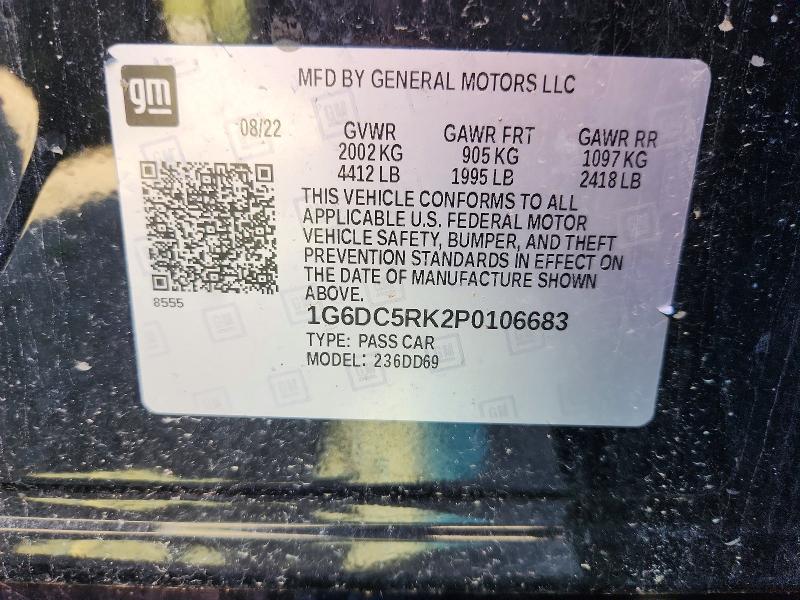51024076 :رقم المزاد ، 1G6DC5RK2P0106683 vin ، 2023 Cadillac Ct4 مزاد بيع