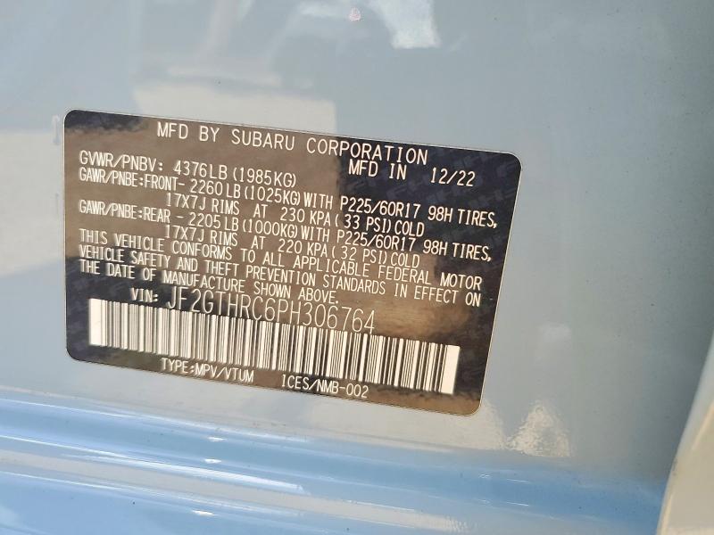 Aukcja sprzedaży 2023 Subaru Crosstrek, vin: JF2GTHRC6PH306764, numer aukcji: 50592866