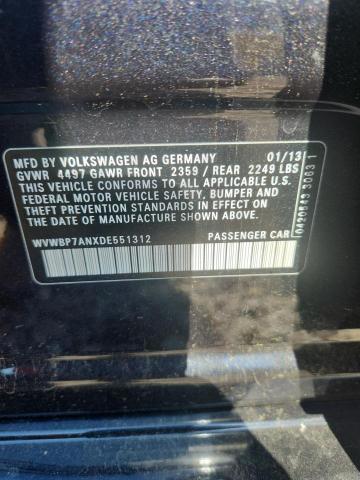 49043036 :رقم المزاد ، WVWBP7ANXDE551312 vin ، 2013 Volkswagen Cc مزاد بيع