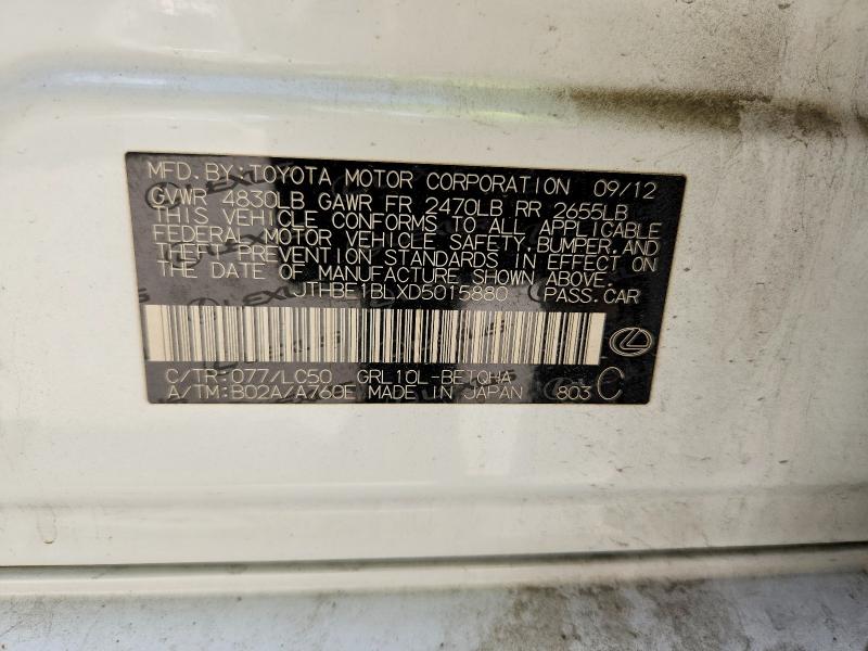 Aukcja sprzedaży 2013 Lexus Gs 350, vin: JTHBE1BLXD5015880, numer aukcji: 48241556