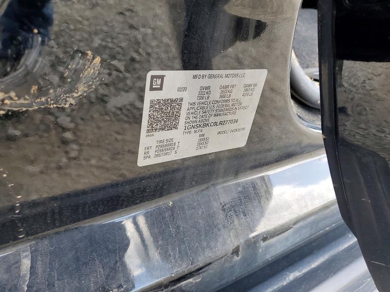 2020 Chevrolet Tahoe მანქანა იყიდება აუქციონზე, vin: 1GNSKBKC0LR277034, აუქციონის ნომერი: 49024556