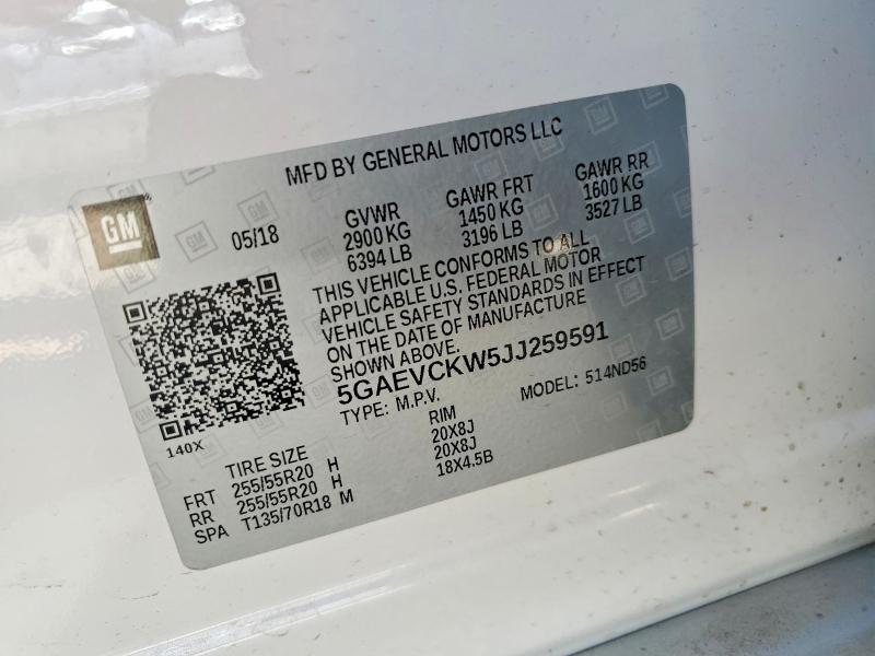 Продаж на аукціоні авто 2018 Buick Enclave, vin: 5GAEVCKW5JJ259591, номер лоту: 48109956