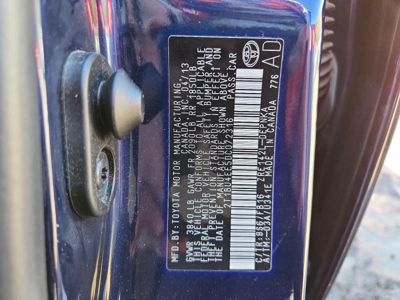 Продаж на аукціоні авто 2013 Toyota Corolla, vin: 2T1BU4EE5DC072316, номер лоту: 49381906