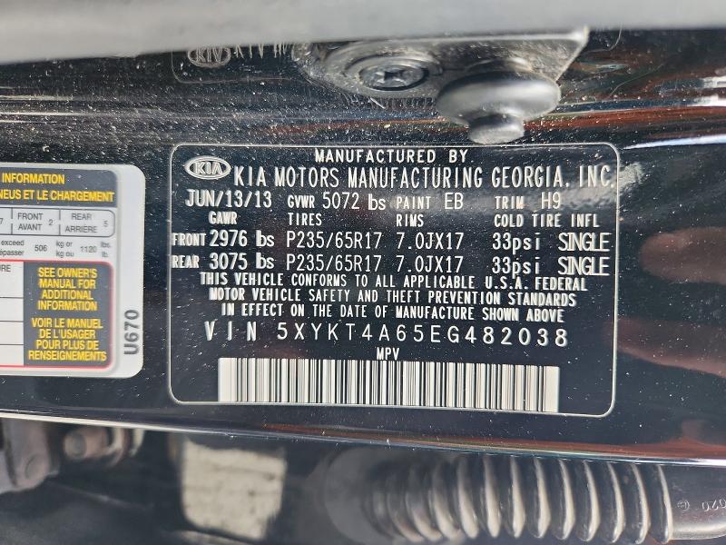 Aukcja sprzedaży 2014 Kia Sorento, vin: 5XYKT4A65EG482038, numer aukcji: 51197396