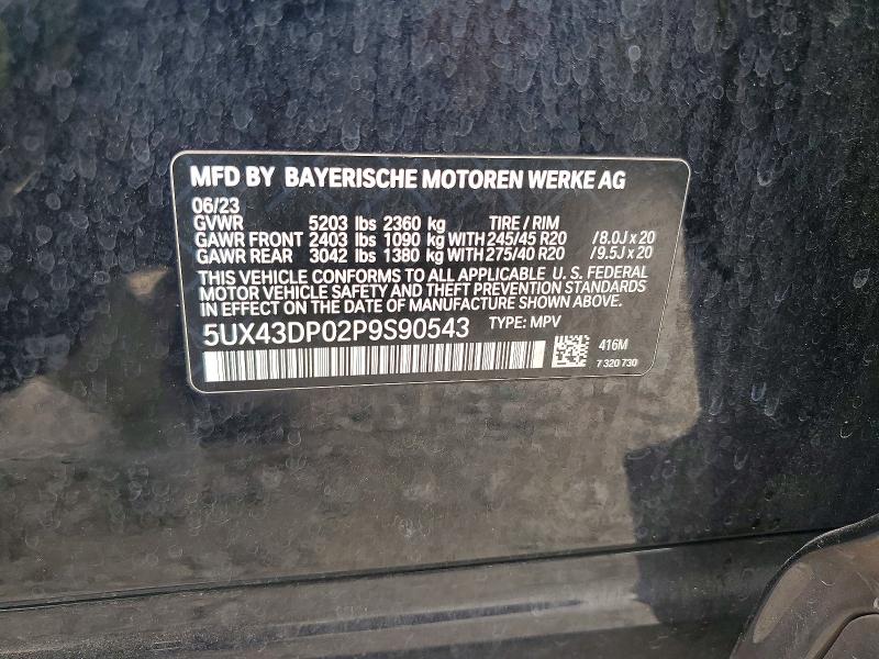 Продажа на аукционе авто 2023 Bmw X3, vin: 5UX43DP02P9S90543, номер лота: 47864906