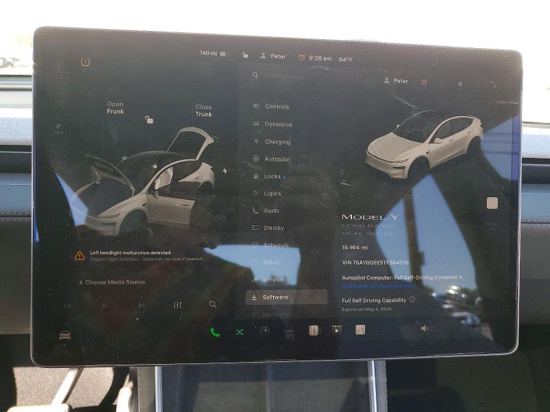 2026 Tesla Model Y მანქანა იყიდება აუქციონზე, vin: 7SAYGDEE5TF364370, აუქციონის ნომერი: 51337826