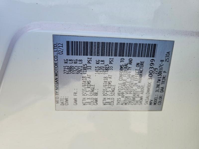 Продаж на аукціоні авто 2013 Infiniti Jx35, vin: 5N1AL0MM9DC300399, номер лоту: 50194466