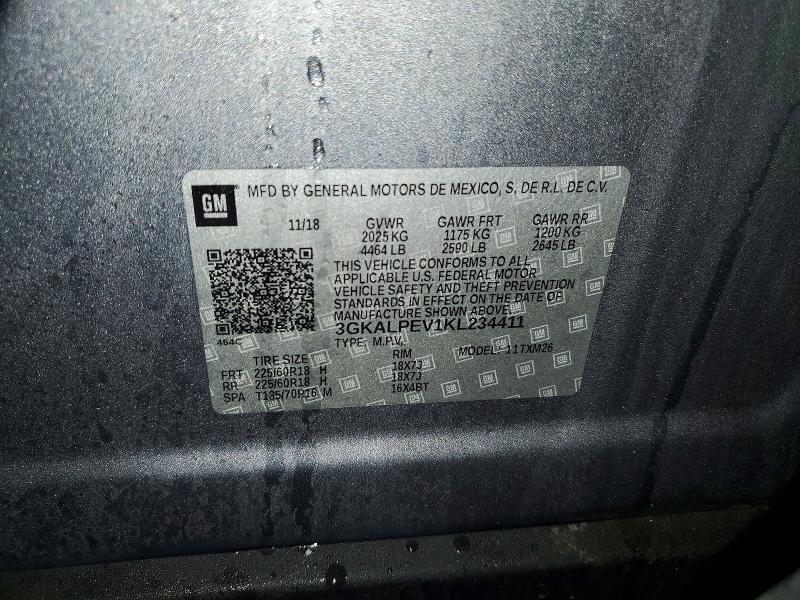 2019 Gmc Terrain მანქანა იყიდება აუქციონზე, vin: 3GKALPEV1KL234411, აუქციონის ნომერი: 48784966