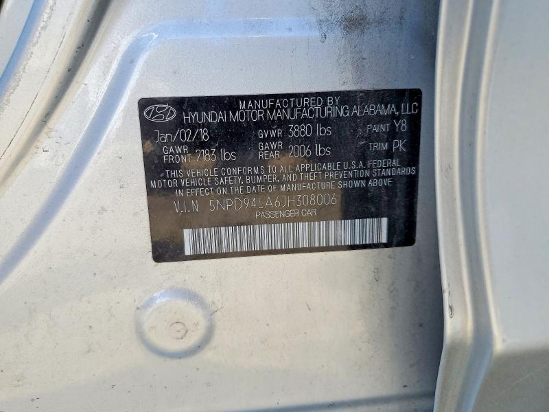 Продаж на аукціоні авто 2018 Hyundai Elantra, vin: 5NPD94LA6JH308006, номер лоту: 49951176