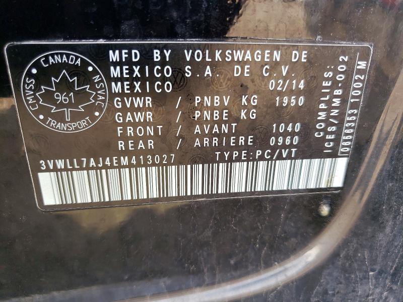 Продаж на аукціоні авто 2014 Volkswagen Jetta, vin: 3VWLL7AJ4EM413027, номер лоту: 48816546