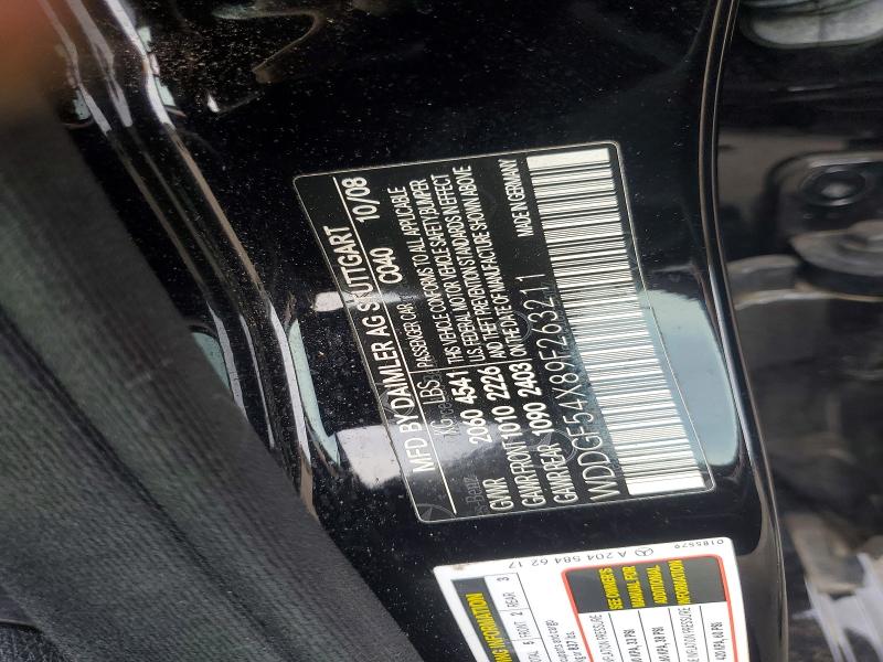 Продаж на аукціоні авто 2009 Mercedes-benz C, vin: WDDGF54X89F263211, номер лоту: 50596876