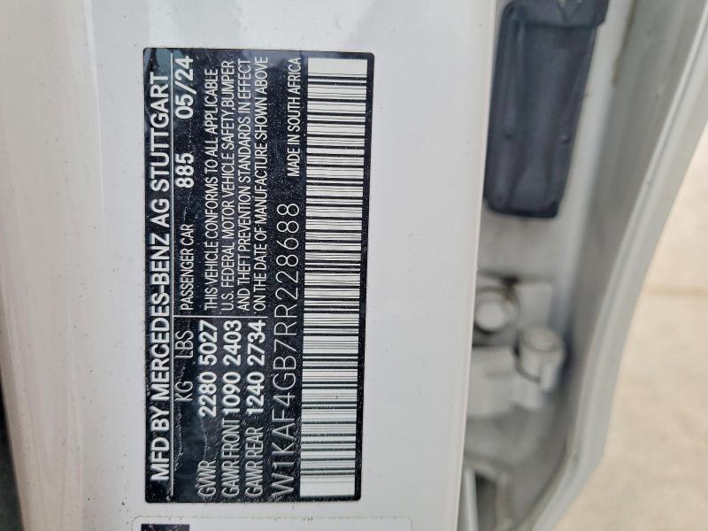 Aukcja sprzedaży 2024 Mercedes-benz C, vin: W1KAF4GB7RR228688, numer aukcji: 49016116