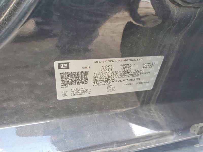 2020 Gmc Yukon მანქანა იყიდება აუქციონზე, vin: 1GKS1CKJ7LR135235, აუქციონის ნომერი: 48325016