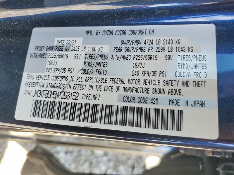 Продажа на аукционе авто 2021 Mazda Cx-5, vin: JM3KFBDM5M1398152, номер лота: 51599876