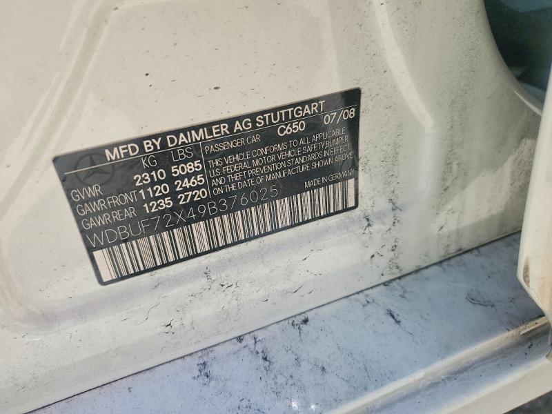 Продажа на аукционе авто 2009 Mercedes-benz E, vin: WDBUF72X49B376025, номер лота: 51170486