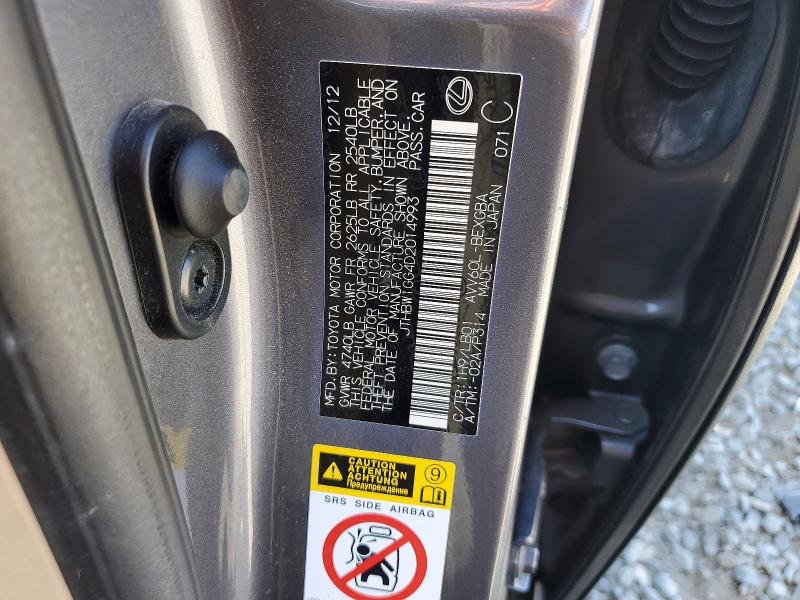 Aukcja sprzedaży 2013 Lexus Es 300h, vin: JTHBW1GG4D2014993, numer aukcji: 48942746