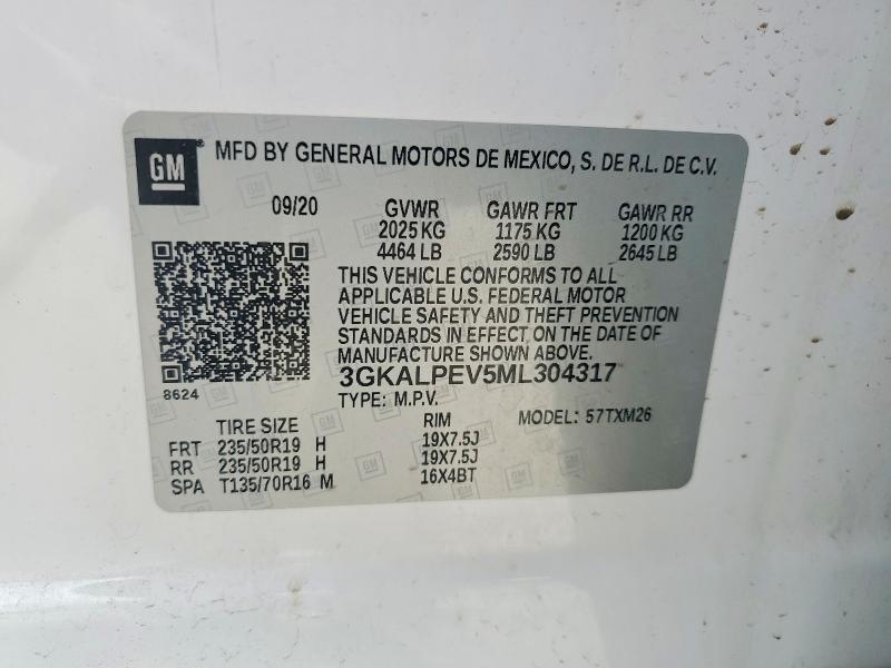 Aukcja sprzedaży 2021 Gmc Terrain, vin: 3GKALPEV5ML304317, numer aukcji: 51306096
