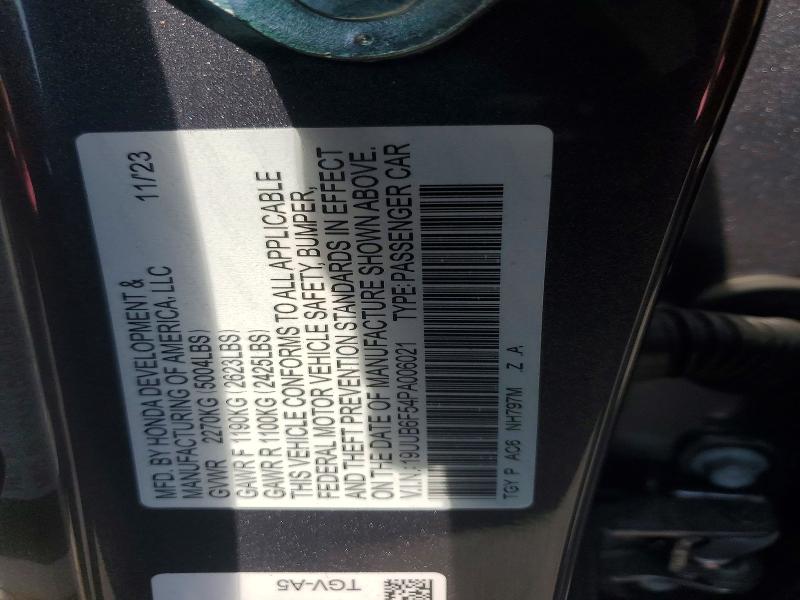 Продажа на аукционе авто 2023 Acura Tlx, vin: 19UUB6F54PA006021, номер лота: 45857506