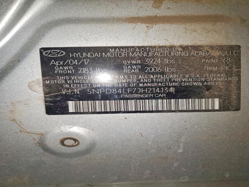 Aukcja sprzedaży 2018 Hyundai Elantra, vin: 5NPD84LF7JH214134, numer aukcji: 50582786