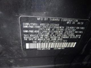 49513336 :رقم المزاد ، JF2SKACC9KH531783 vin ، 2019 Subaru Forester مزاد بيع