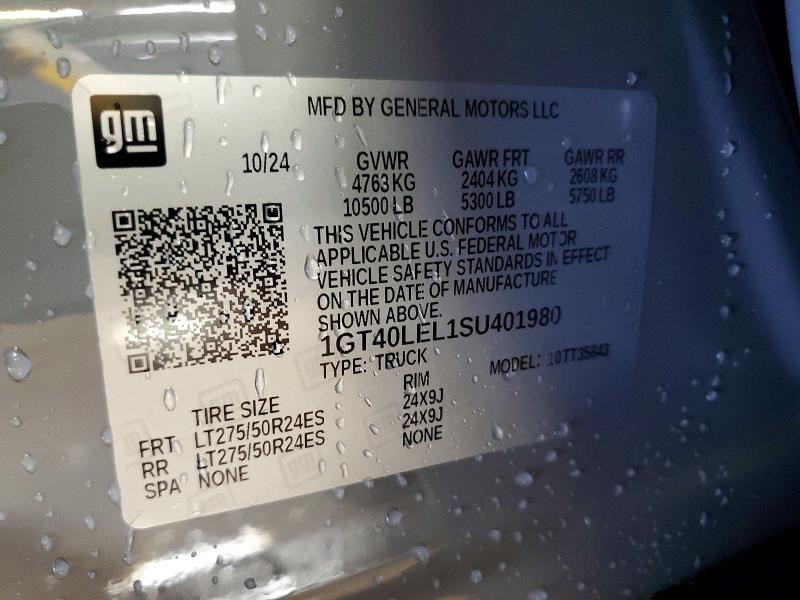 Продажа на аукционе авто 2025 Gmc Sierra, vin: 1GT40LEL1SU401980, номер лота: 49298286