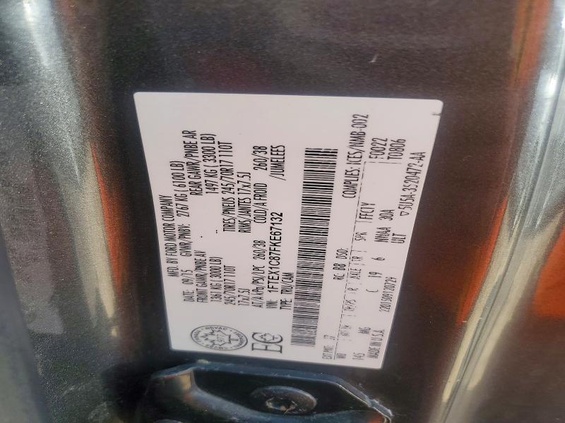 Aukcja sprzedaży 2015 Ford F150, vin: 1FTEX1C87FKE67132, numer aukcji: 50167186