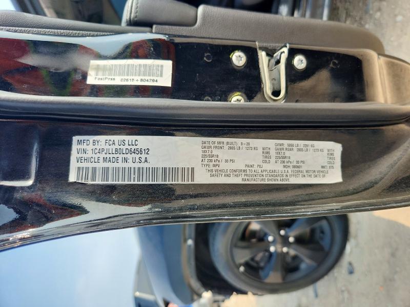 Продажа на аукционе авто 2020 Jeep Cherokee, vin: 1C4PJLLB0LD645612, номер лота: 51547806