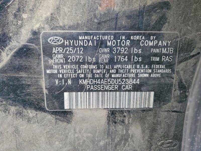 Продажа на аукционе авто 2013 Hyundai Elantra, vin: KMHDH4AE5DU523844, номер лота: 50428186