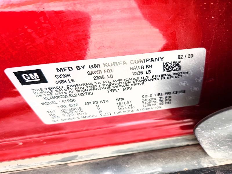 2020 Buick Encore Gx მანქანა იყიდება აუქციონზე, vin: KL4MMCSL8LB102793, აუქციონის ნომერი: 48594236