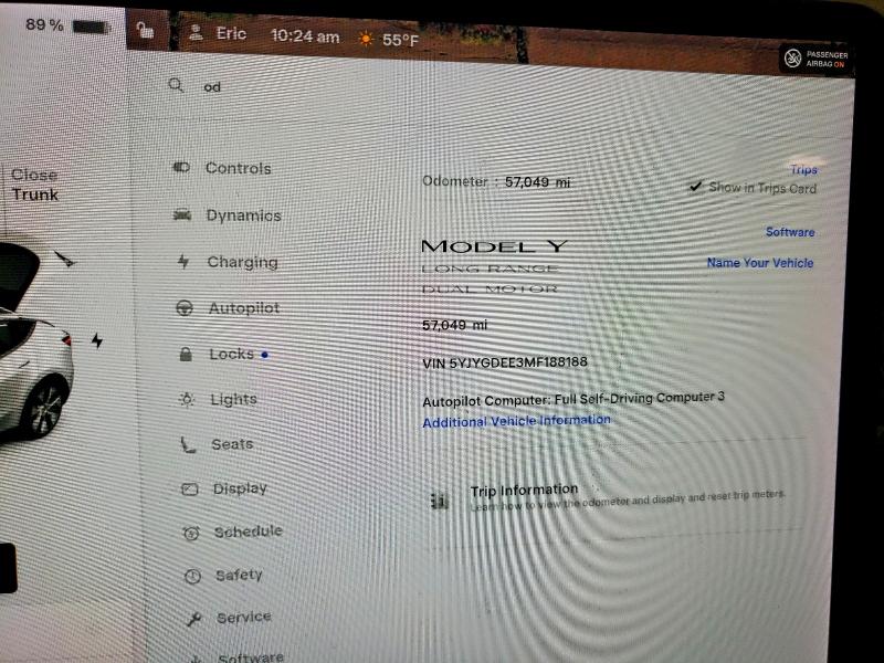 48980986 :رقم المزاد ، 5YJYGDEE3MF188188 vin ، 2021 Tesla Model Y مزاد بيع